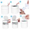Gogogmee Desk Trash Can Lid Mini Trashcan for Bedroom Countertop Garbage Bin Plastic Waste Basket Simple Design Home Office view 4