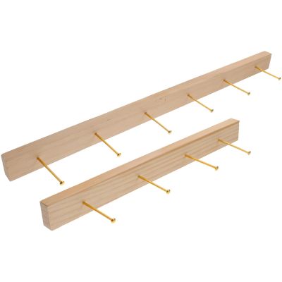 Holibanna Wall Jewelry Organizer Wooden Necklace Holder Wall Mount with Hooks for Earrings Rings Bracelet Display Hanging Jewelry Organizer for Home Dresser Store 18.89 X 1.29 X 2.36 in