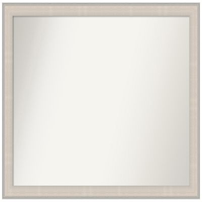Amanti Art White Bathroom Mirror for Over Sink, 36x46 Custom Made Cottage White Silver Rectangle Vanity Mirror, Oversize Cottage Wood Frame, Hangs Horizonally and Vertically, Wall Decor