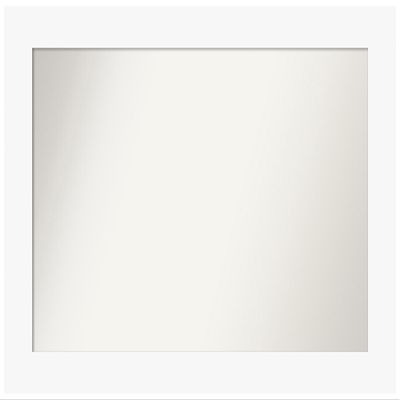 Amanti Art White Bathroom Mirror for Over Sink, 27x41 Custom Made Basic White Rectangle Vanity Mirror, Large Casual Wood Frame, Hangs Horizonally and Vertically, Wall Decor