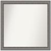 Amanti Art Grey Bathroom Mirror for Over Sink, 35x40 Custom Made Burnished Concrete Rectangle Vanity Mirror, X-Large Modern Wood Frame, Hangs Horizonally and Vertically, Wall Decor view 1