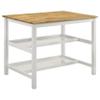 Coaster Home Furnishings Edgeworth Kitchen Island Counter Table Brown and White 122246B1 view 1
