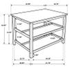 Coaster Home Furnishings Edgeworth Kitchen Island Counter Table Brown and White 122246B1 view 3