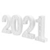 ABOOFAN 4pcs 2021 2021 Night Light 2021 Lights Decorations Wedding Sign Wedding Ornaments Arabic Decor Hanging 2021 Number Sign Led Sign Led Number Lights for Party White Props Abs Shine view 1