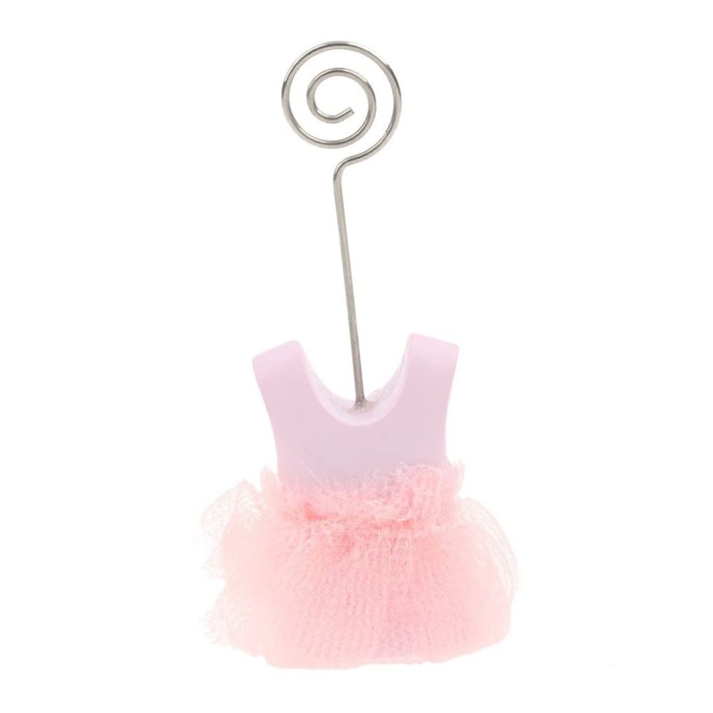 SHINEOFI 6pcs Pink Name Table Setting Markers Clip Holders for Price Tags for Showers and Parties for Girls Celebrations and Decorations