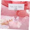 SHINEOFI 6pcs Pink Name Table Setting Markers Clip Holders for Price Tags for Showers and Parties for Girls Celebrations and Decorations view 2