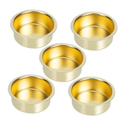 Cabilock 5pcs Iron Candle Holders for Pillar Candles Vintage Style Decor Candlestick Stands Centerpieces for Tables