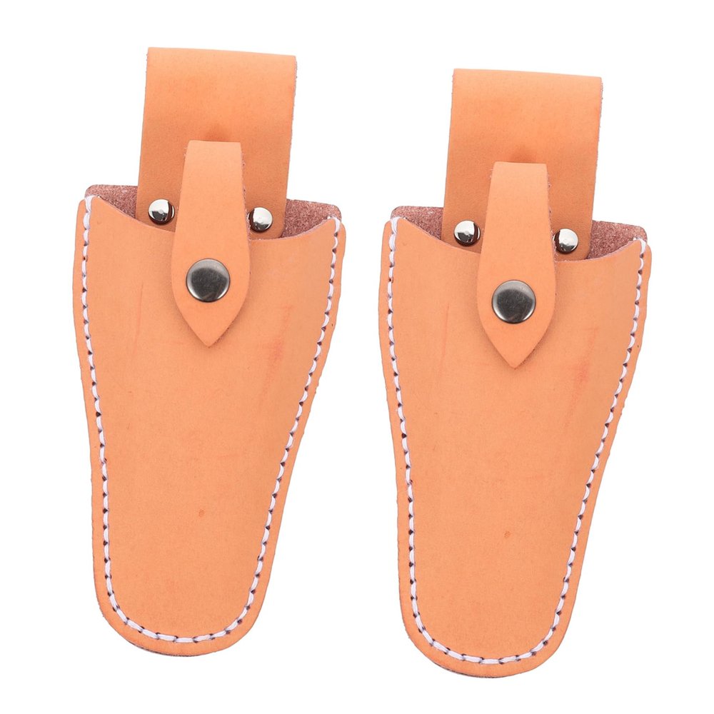 TOVINANNA 2pcs Leather Scissor Pouch for Garden Pruners Tool Carrier Buckle Lightweight Protective Case for Pruning Shears and Scissors Stylish Design for Easy Carrying