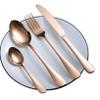 SEELLODGE Silverware Flatware Cutlery Set, 4/16/24/32/40/48 Pieces Mirror Pink Gold Stainless Steel Cutlery Steak Cutlery Set (Color : Rose Gold, Size : 10Set-40Pcs) view 1