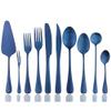 SEELLODGE Silverware Flatware Cutlery Set, 10-piece Blue Matte Stainless Steel Cutlery Steak Cutlery Set (Color : Blue, Size : 4Set) view 1