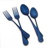 SEELLODGE Silverware Flatware Cutlery Set, 10-piece Blue Matte Stainless Steel Cutlery Steak Cutlery Set (Color : Blue, Size : 4Set) view 3
