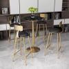Junvstor Round Bar Table for Cocktail Bar Home Bar Pub Coffee Tea Dining Bistro Table, Small Accent Table Cocoktail Coffee Table Drink Counyer Table, Marble Top Table (Size : Height 105cm) view 2