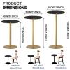 Junvstor Round Bar Table for Cocktail Bar Home Bar Pub Coffee Tea Dining Bistro Table, Small Accent Table Cocoktail Coffee Table Drink Counyer Table, Marble Top Table (Size : Height 105cm) view 3