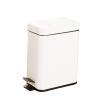 GRFIT Trash Cans Wastebasket Garbage can 5L 10L Slowly Descending Static Foot Pedal flip lid Square Bedroom Study Kitchen Crevice Waste Basket Kitchen Bathroom Rubbish Bin (Size : Small) view 4