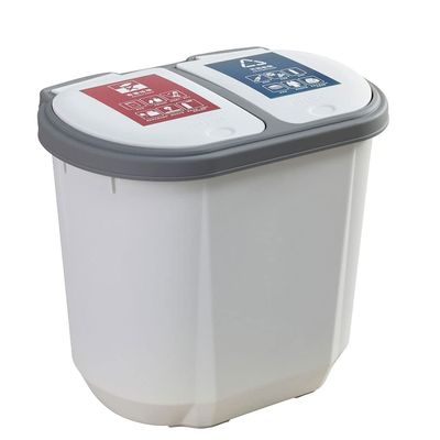 HASMI Bathroom Trash can Household Press Sorting Trash Bin Combination Recycling Bin Trash Can Living Room Kitchen Bathroom Thick Trash Kitchen Trash Can (Color : Gris)