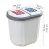 HASMI Bathroom Trash can Household Press Sorting Trash Bin Combination Recycling Bin Trash Can Living Room Kitchen Bathroom Thick Trash Kitchen Trash Can (Color : Gris) view 2