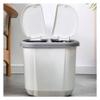 HASMI Bathroom Trash can Household Press Sorting Trash Bin Combination Recycling Bin Trash Can Living Room Kitchen Bathroom Thick Trash Kitchen Trash Can (Color : Gris) view 3