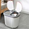 HASMI Bathroom Trash can Household Press Sorting Trash Bin Combination Recycling Bin Trash Can Living Room Kitchen Bathroom Thick Trash Kitchen Trash Can (Color : Gris) view 4