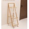 CAIYONG Shelf 2 Tier Bathroom Organization, Rolling Cart With 2 Wooden Frame Removable Laundry Hamper For Dirty Clothes Toys view 2