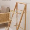 CAIYONG Shelf 2 Tier Bathroom Organization, Rolling Cart With 2 Wooden Frame Removable Laundry Hamper For Dirty Clothes Toys view 3