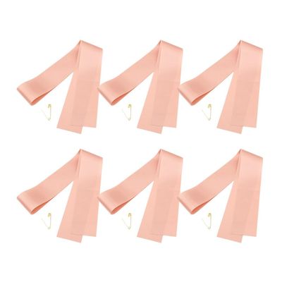 SAFIGLE 6pcs Diy Blank Sash for Bridal Shower and Bachelorette Party Solid-color Sashes for Custom Decoration for Graduations Birthdays and Special Events