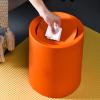 GRFIT Trash Cans Wastebasket 12l Simple Household Swing Lid Garbage Cans Bathroom Kitchen Open Garbage Cans Commercial Office Double Plastic Tube Kitchen Bathroom Rubbish Bin (Color : Orange) view 3