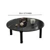 Topjia Japanese Folding Table Round/Square,Wooden Low Table Floor Table Chabudai Table,Small Foldable Coffee Table Dining Table Tatami Table,Household Table(27.5inch, Round Brown), 1776877 view 3