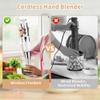 Cordless Immersion Blender Handheld: 3-in-1 Rechargeable Electric Hand Blender Stick, 21-Speeds & 3-Angle Adjustable with 700ml Beaker, Egg Whisk and Beater for Smoothies, Soup,Puree,Baby Food (White) view 2