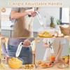 Cordless Immersion Blender Handheld: 3-in-1 Rechargeable Electric Hand Blender Stick, 21-Speeds & 3-Angle Adjustable with 700ml Beaker, Egg Whisk and Beater for Smoothies, Soup,Puree,Baby Food (White) view 3