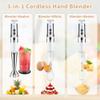 Cordless Immersion Blender Handheld: 3-in-1 Rechargeable Electric Hand Blender Stick, 21-Speeds & 3-Angle Adjustable with 700ml Beaker, Egg Whisk and Beater for Smoothies, Soup,Puree,Baby Food (White) view 4
