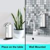 GeRRiT Soap Dispenser, Automatic Soap Dispenser Equipped with Switches, Infrared Motion Sensor, Waterproof Base, Touchless Hands Free Soap Dispenser for Bathroom Kitchen Hotel Restaurant, Silver view 2