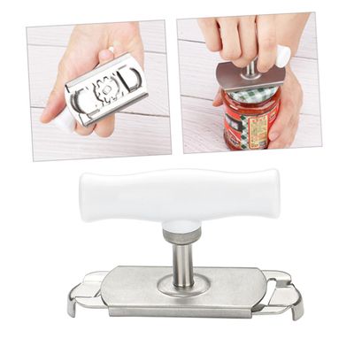 4 Pcs Vintage Kitchen Scale Tall Glass Cake Stand Remover Can Opener Halloween Drink Blood Bags Labour-Saving Opener Corksickles Corkscrews Jar Opener Non-Slip to Rotate Cap Screw (Silver 2 pcs)