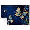 VTGHDEEQ Throw Blanket for Couch,Soft Blanket & Throws,Blue Golden Butterflies,59x39.3 in, Z3xo9oygluqb view 1