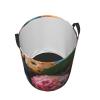 Laundry Hamper Round Laundry Basket with Handles Polka dot fruit with leaves Laundry Hampers Waterproof Circular Hamper for Bathroom Storage Basket Dirty Clothes Hamper for Dirty Clothes view 2