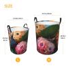 Laundry Hamper Round Laundry Basket with Handles Polka dot fruit with leaves Laundry Hampers Waterproof Circular Hamper for Bathroom Storage Basket Dirty Clothes Hamper for Dirty Clothes view 3