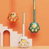 SUREK Soft Cute Toilet Brush Wall Hanging Toilet Brush and Holder Silicone Toilet Bowl Brush Long Handle Toilet Cleaner Brush Set Reusable view 3