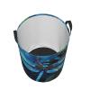 Laundry Hamper Round Laundry Basket with Handles Art Blue Dragonfly Laundry Hampers Waterproof Circular Hamper for Bathroom Storage Basket Dirty Clothes Hamper for Dirty Clothes view 2