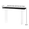 Bar Height Table,Solid Wood Tabletop & Acrylic Leg,Modern Bar Top Table Narrow Bar Table,Tall Counter Height Table Transparent Pub Tables Dining Table Kitchen Table,No Stool(47.2", Black) view 2