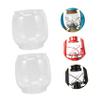 Ciieeo 2pcs Vintage Glass Oil Lamp Shade Kerosene Cover for Home Decor Stylish Replacement for Old Lamps for Retro Outdoor Lanterns view 3