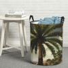 Laundry Hamper Round Laundry Basket with Handles Palm Tree Tropical Laundry Hampers Waterproof Circular Hamper for Bathroom Storage Basket Dirty Clothes Hamper for Dirty Clothes view 1
