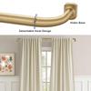 Splicing Room Darking Curtain Rods for Windows 28-116, 1inch Diameter Wrap Around Adjustable Drapery Blackout Curtain Rod, Warm Gold view 2