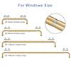 Splicing Room Darking Curtain Rods for Windows 28-116, 1inch Diameter Wrap Around Adjustable Drapery Blackout Curtain Rod, Warm Gold view 4