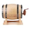 1 Liter Oak Aging Barrel with Stand,1L Mini Portable Household Oak Wood Wine Barrel Keg Home Brewing EquipmentWood Color with Black Hoop 1L view 1