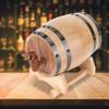 1 Liter Oak Aging Barrel with Stand,1L Mini Portable Household Oak Wood Wine Barrel Keg Home Brewing EquipmentWood Color with Black Hoop 1L view 2