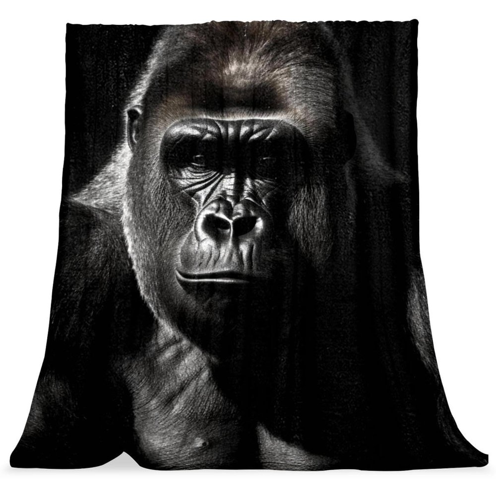 VTGHDEEQ Throw Blanket for Couch,Soft Blanket & Throws,Angry Animal Gorilla,59x39.3 in, B4ek1tphkvyh