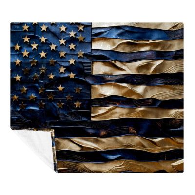VTGHDEEQ Throw Blankets for Women,Couch Blankets & Throws,Blue Stripe American Flag,59x51.1 in, S3ks2twbvmzf