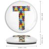 1 PCS Autism Puzzle Refrigerator Magnet, Custom Family Name Monogram Fridge Decoration Sticker, Magnet with Letter T for Whiteboard, Home, Kitchen, and Photos view 2