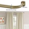Splicing Room Darking Curtain Rods for Windows 28-53, 1inch Diameter Wrap Around Adjustable Drapery Blackout Curtain Rod, Antique Bronze view 2