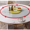 Topjia Glass Lazy Susan Tempered Glass Round Turntable Rotating Serving Tray Heavy Duty Turntable Transparent Rotating Tray Silent Smooth Not Easy to Dump(50cm/20in, Gold) view 3