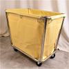 Shelf Movable Trolleys Hamper Laundry Linen Cart With Wheel Housekeeping Rolling Laundry Sorter Collector Trolley With Removable Bag/Beige/Super Thick view 2